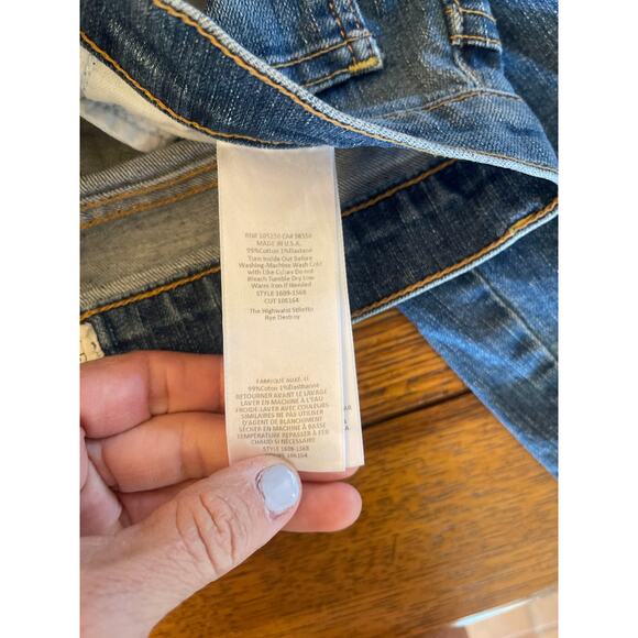 Current/Elliott The High waist stiletto distressed jeans size 26 - Picture 5 of 6